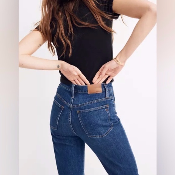 Madewell Tapered Jeans in Bellclaire Wash High Rise 26 Crop Length Blue - Picture 2 of 9